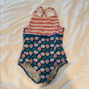 Striped and Floral Swimsuit